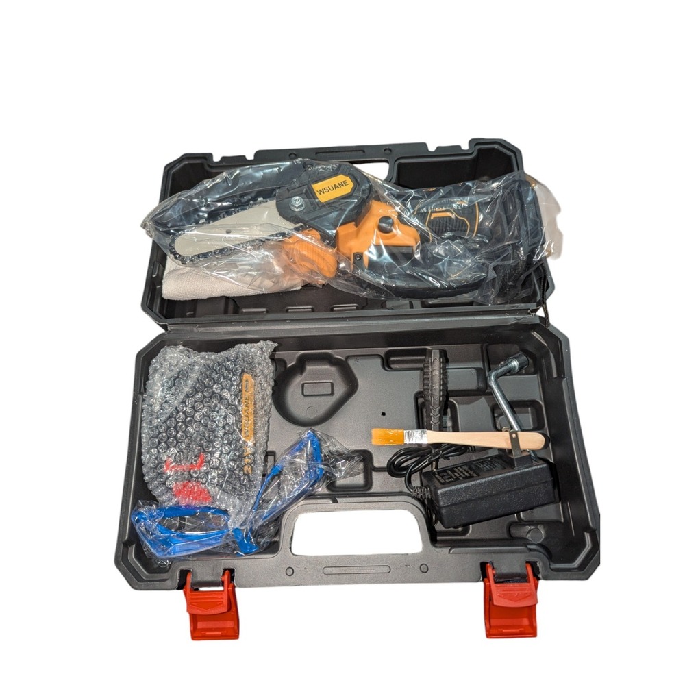 Wsuane 4" Mini Electric Chainsaw 21V 2000mah Kit - Picture 4 of 8